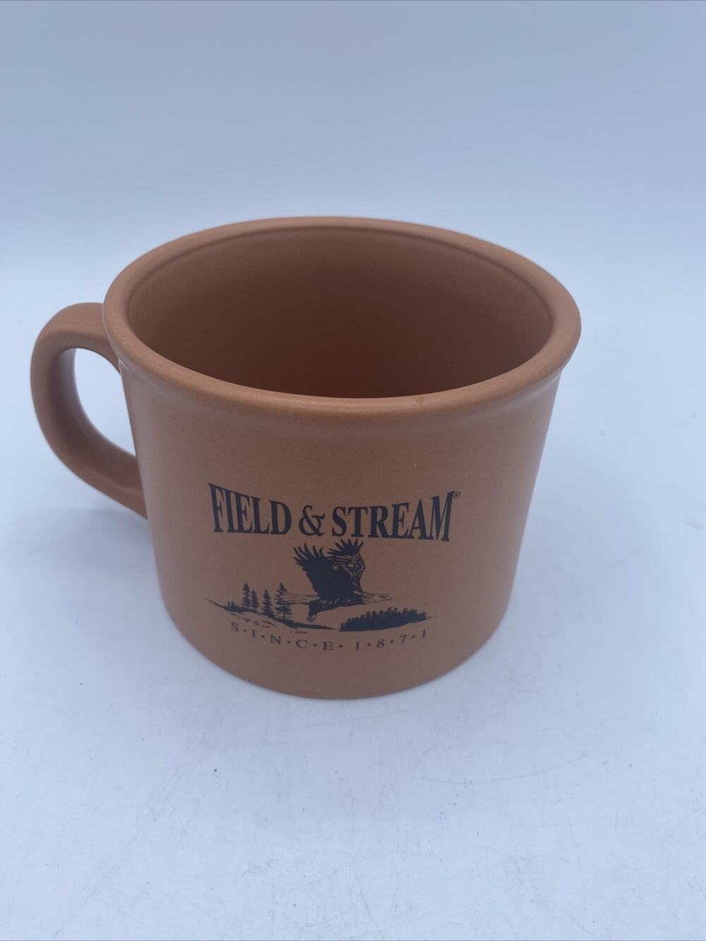 FIELD & STREAM - TERRA COTTA OVERSIZED COFFEE MUG Bald Eagle Design EUC